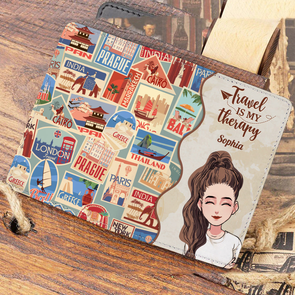 Collect Momments Not Things - Travelling gift for mom, daughter, granddaughter, wife, girlfriend, friend - Personalized Passport Holder