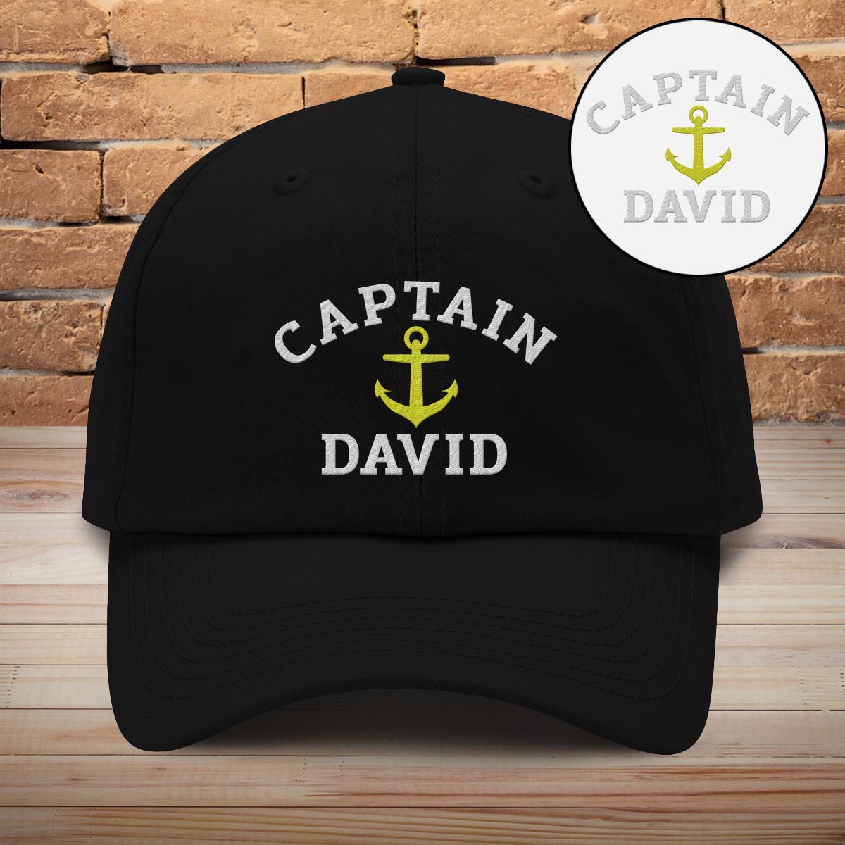 Capitaine - Casquette classique brodée personnalisée pour croisière