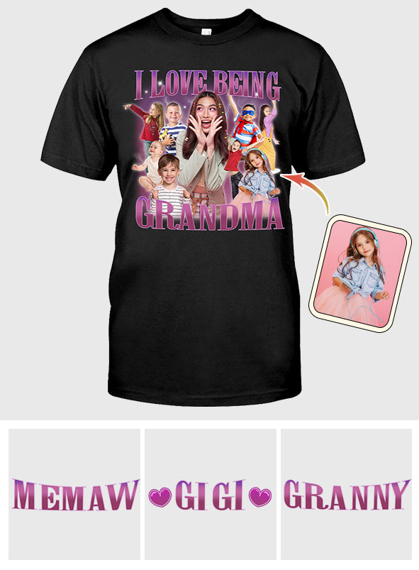 J'adore être grand-mère/mamie/mémé/gigi... - T-shirt et sweat à capuche personnalisés pour grand-mère
