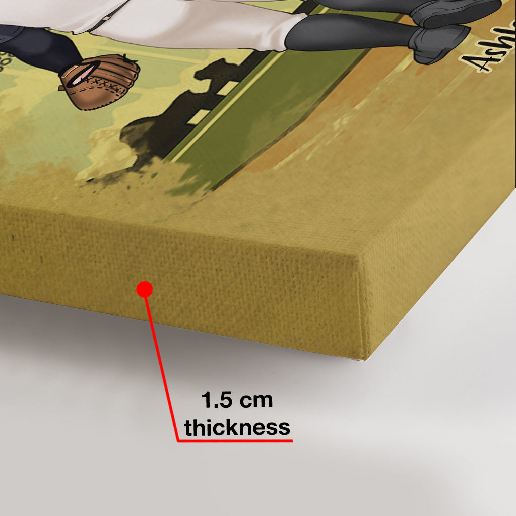 You Will Never Lose - Personalized Softball Canvas And Poster