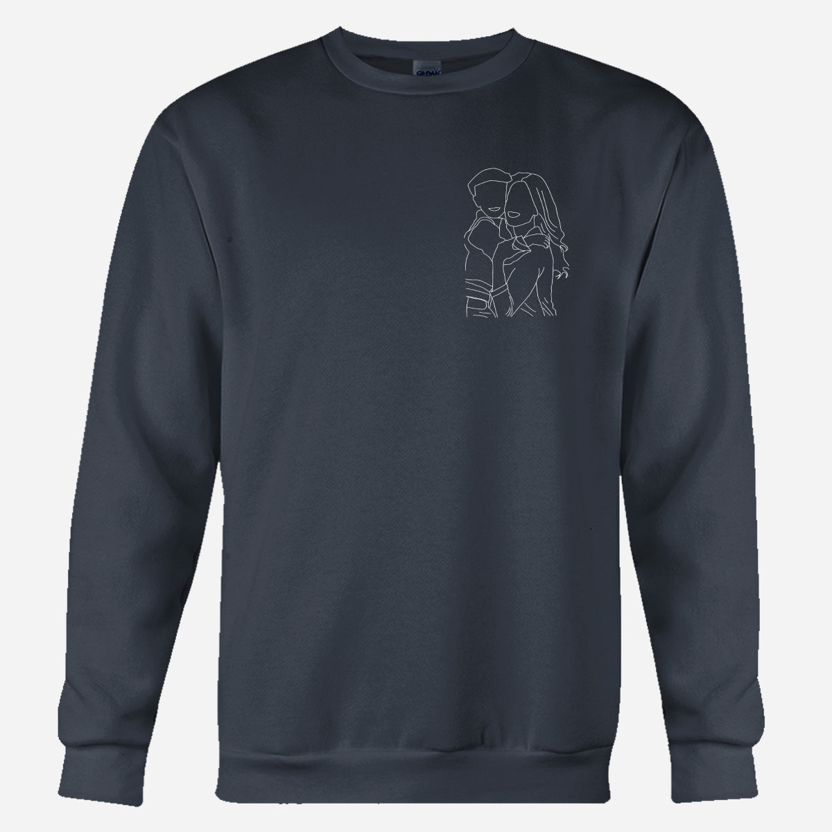 Custom Line Art - Personalized Mother Embroidered Sweater