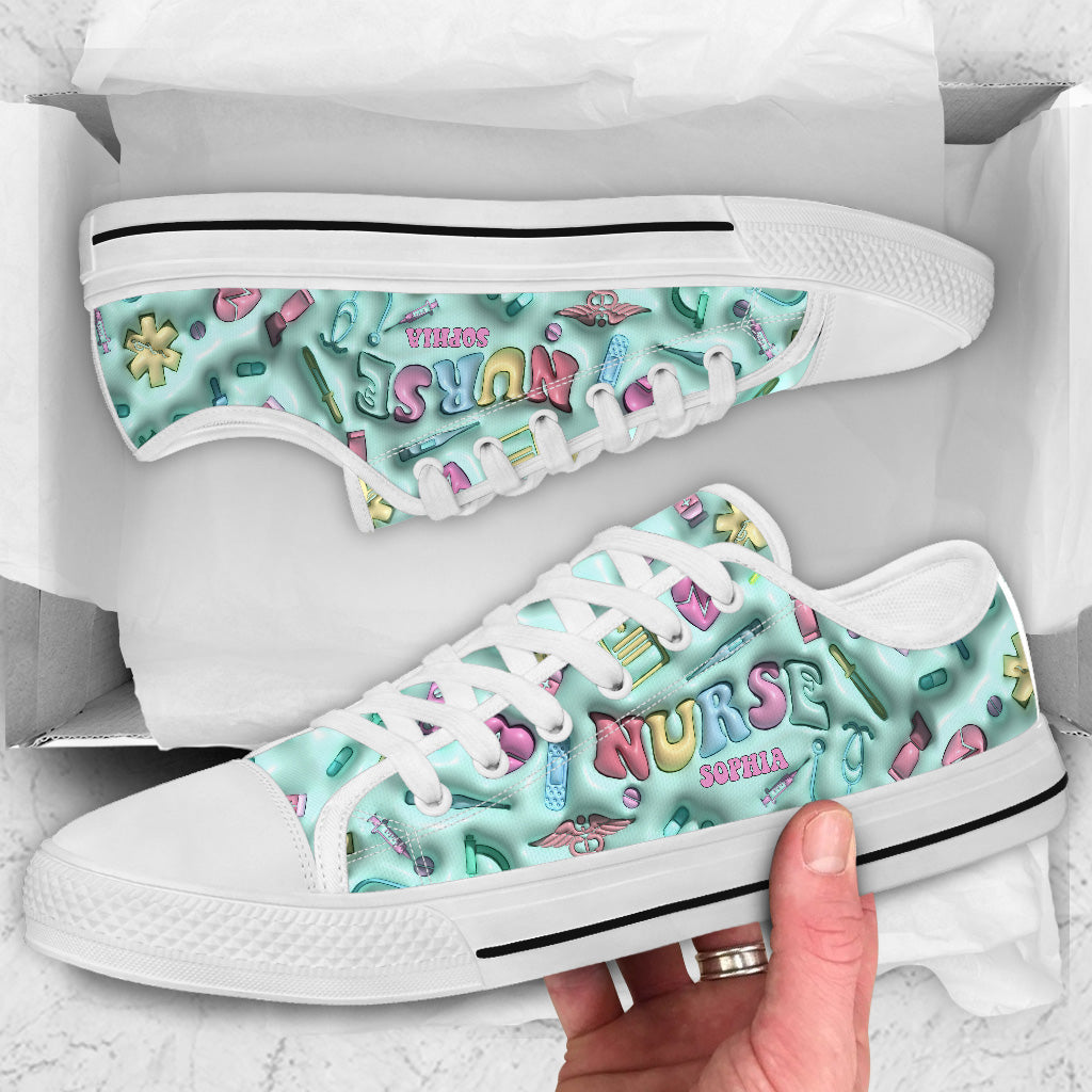 Nurse Life - Personalized Nurse Low Top Shoes