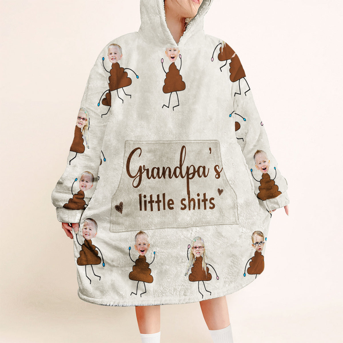 Grandma's Little Cuties - Gift for grandma, mom, dad, grandpa - Personalized Blanket Hoodie