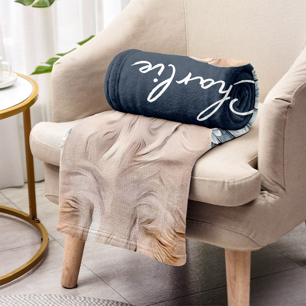 Dog Cat Angel Wings - Gift for dog lovers, cat lover, who lost dog, who lost cat - Personalized Blanket