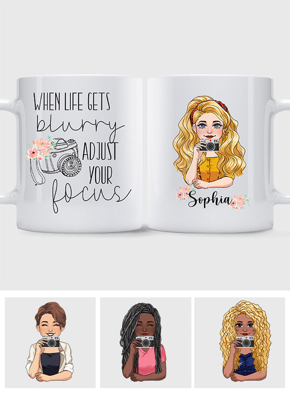 Ajustez votre mise au point - Mug photo personnalisé