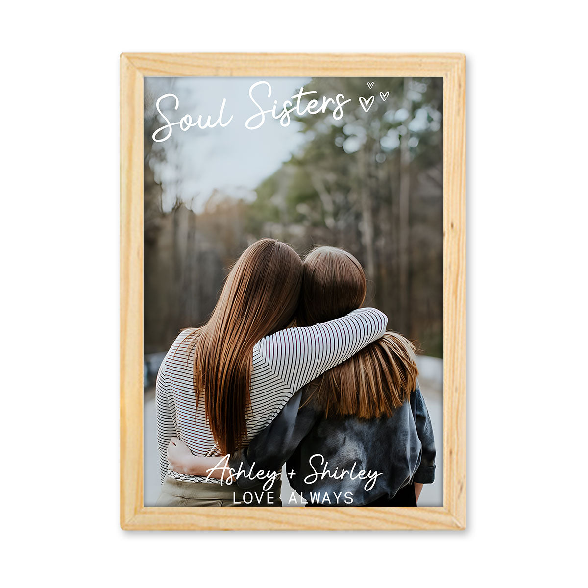 Besties Love Always - Personalized Bestie Light Photo Frame