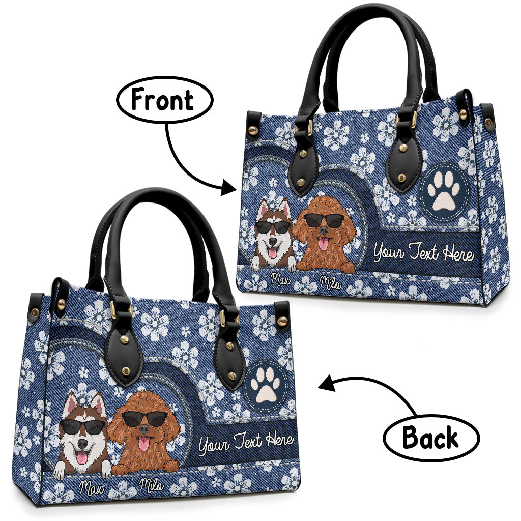 Best Dog Mom/ Cat mom Ever - Gift for dog lovers, cat lover - Personalized Leather Handbag