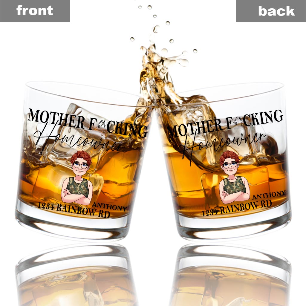 Nouveau propriétaire - Verre de pendaison de crémaillère personnalisé