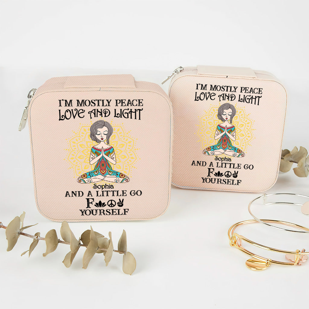 Je suis principalement paix, amour et lumière - Boîte à bijoux de yoga personnalisée