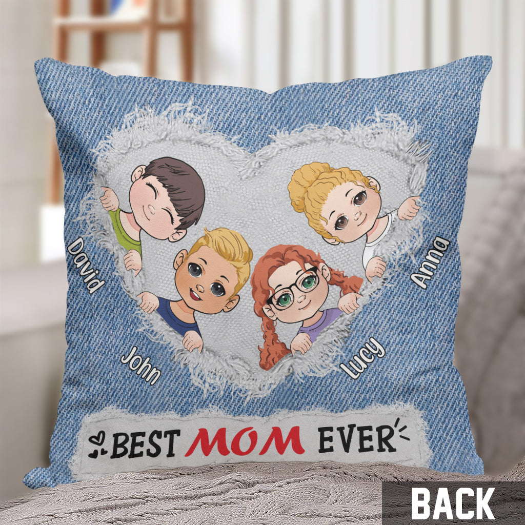 Best Mom Ever - Personalized Mother Throw Pillow