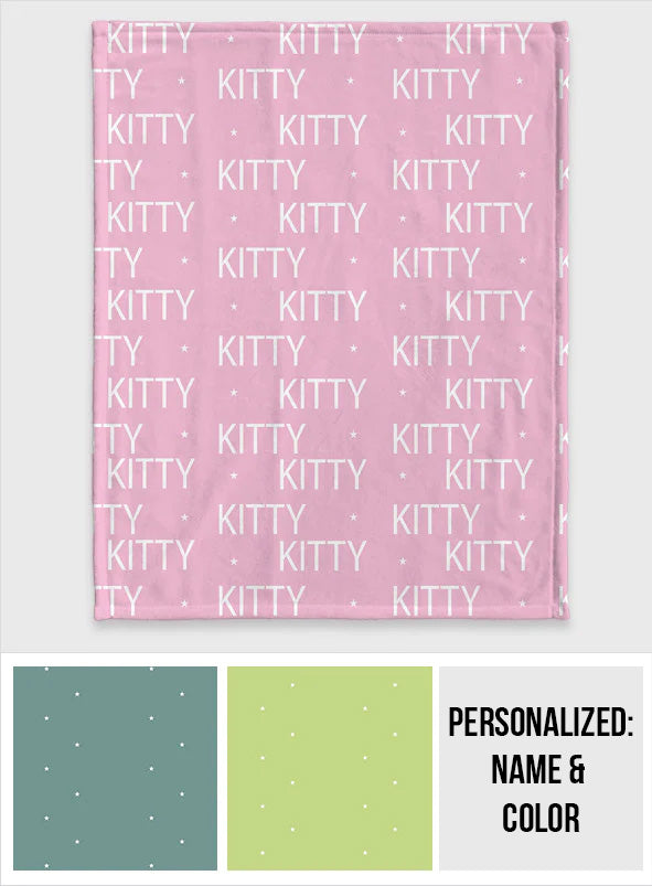 Couverture personnalisée pour chat avec motif nom de chat