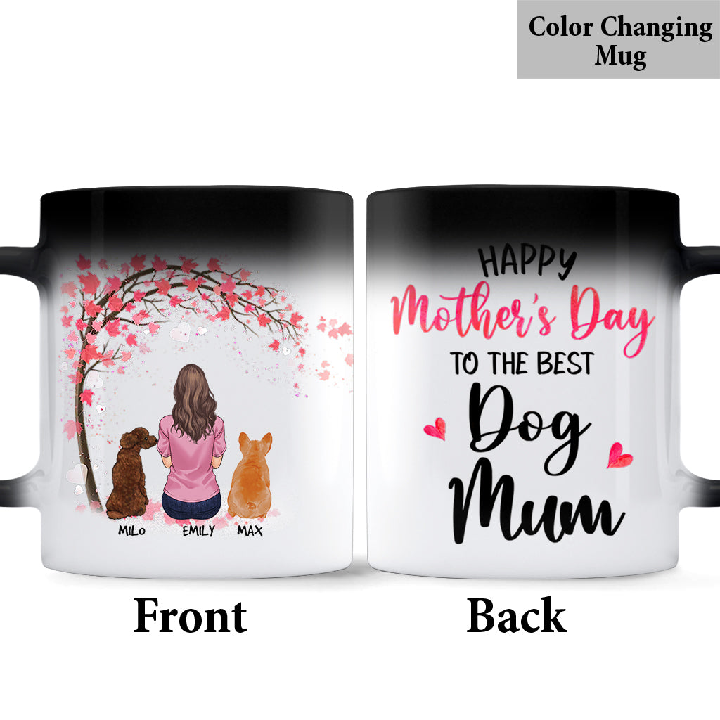 Alles Gute zum Muttertag an die beste Mama – Geschenk für Hundebesitzer – Personalisierte Tasse