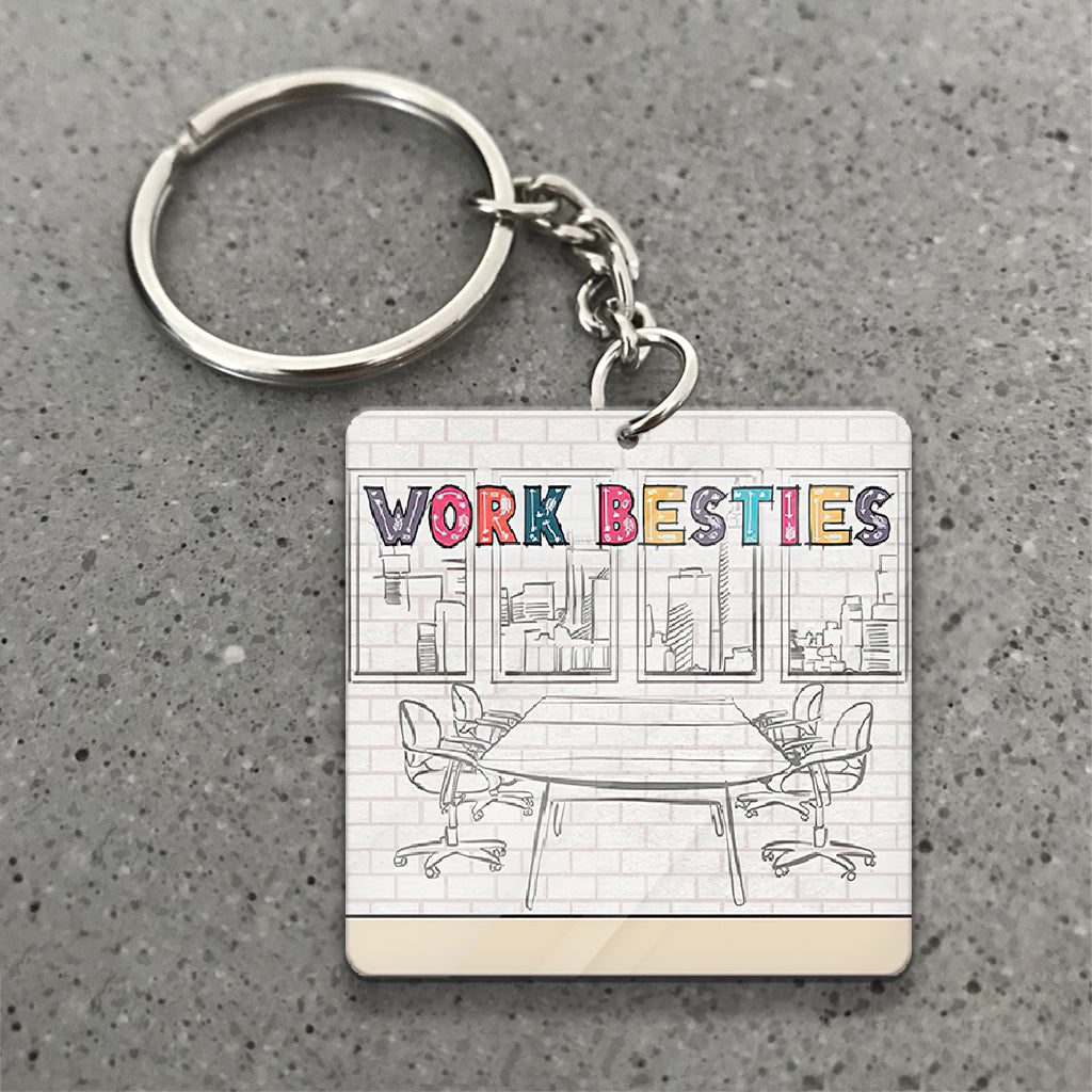 You Are The Reason I Don't Punch People At Work - Personalized Colleague Keychain
