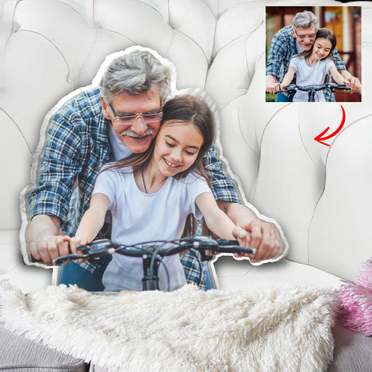 Custom Photo Humanoid - Personalized Grandpa Shaped Pillow
