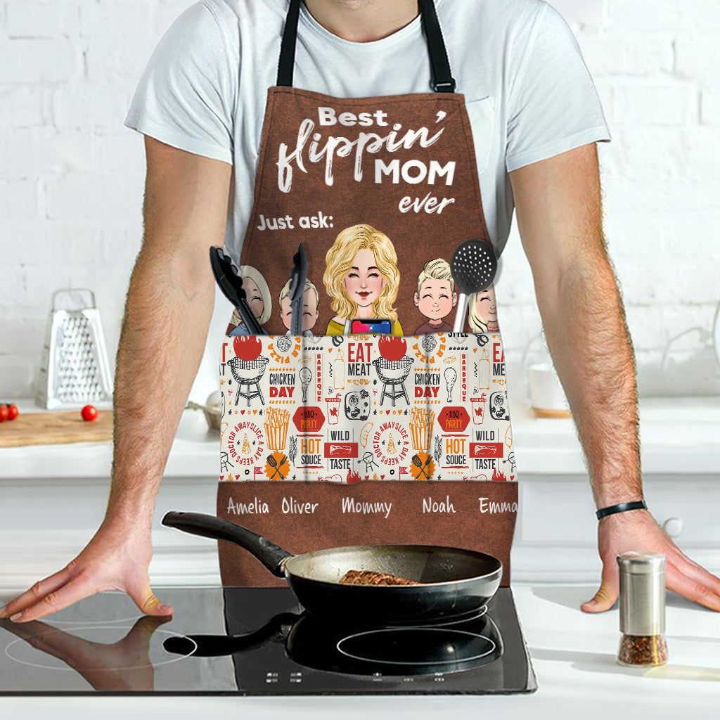 Best Flippin' Dad - Gift for dad, grandma, grandpa, mom, uncle, aunt - Personalized Apron