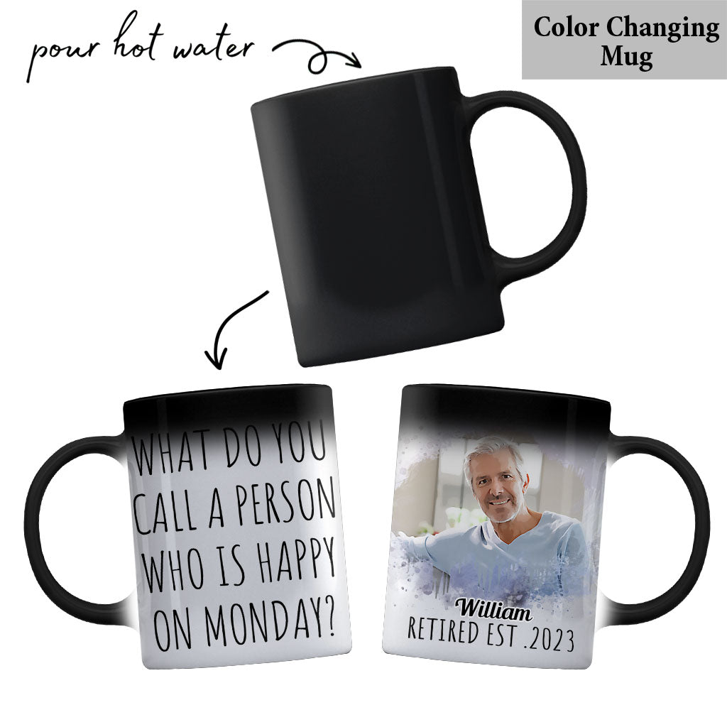 Wie nennt man eine Person? - Personalisierte Tasse für Rentner