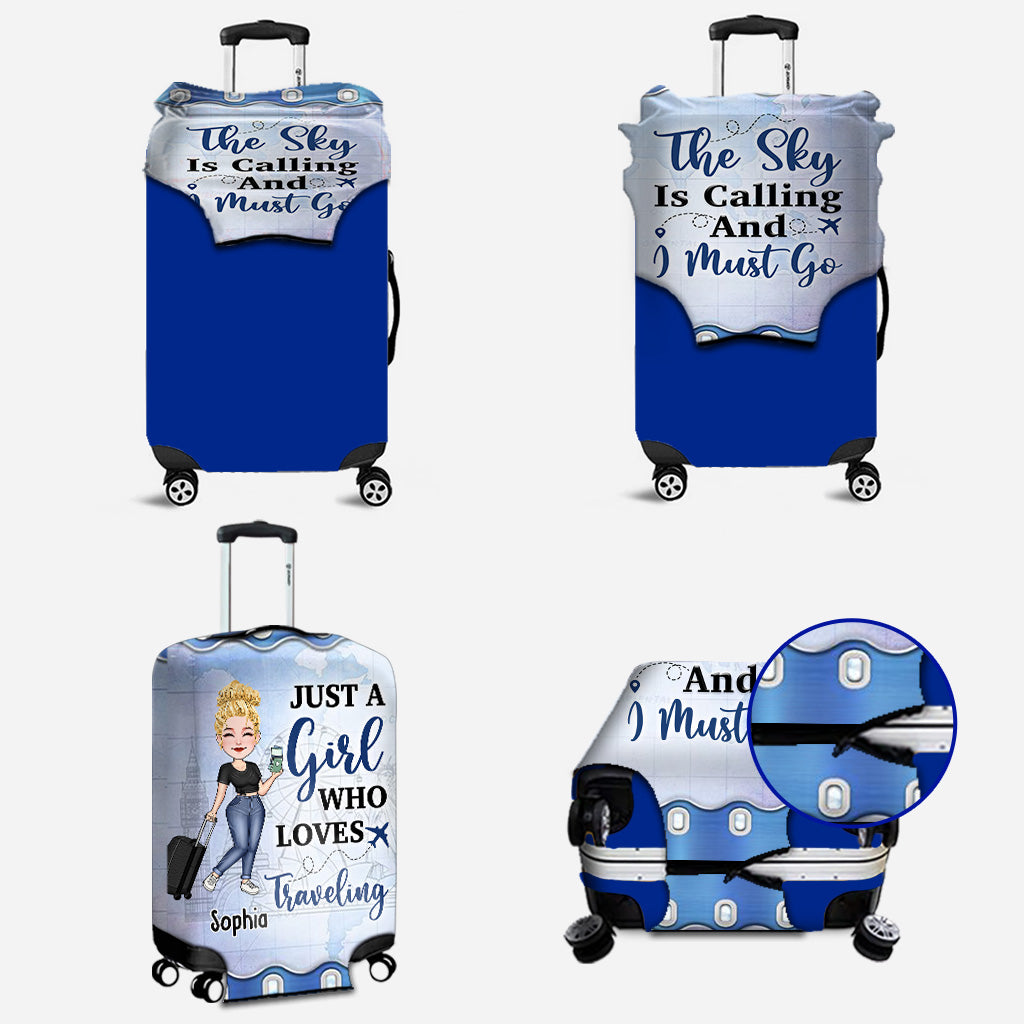 Just A Girl Who Loves Traveling - Personalized Travelling Luggage Cover