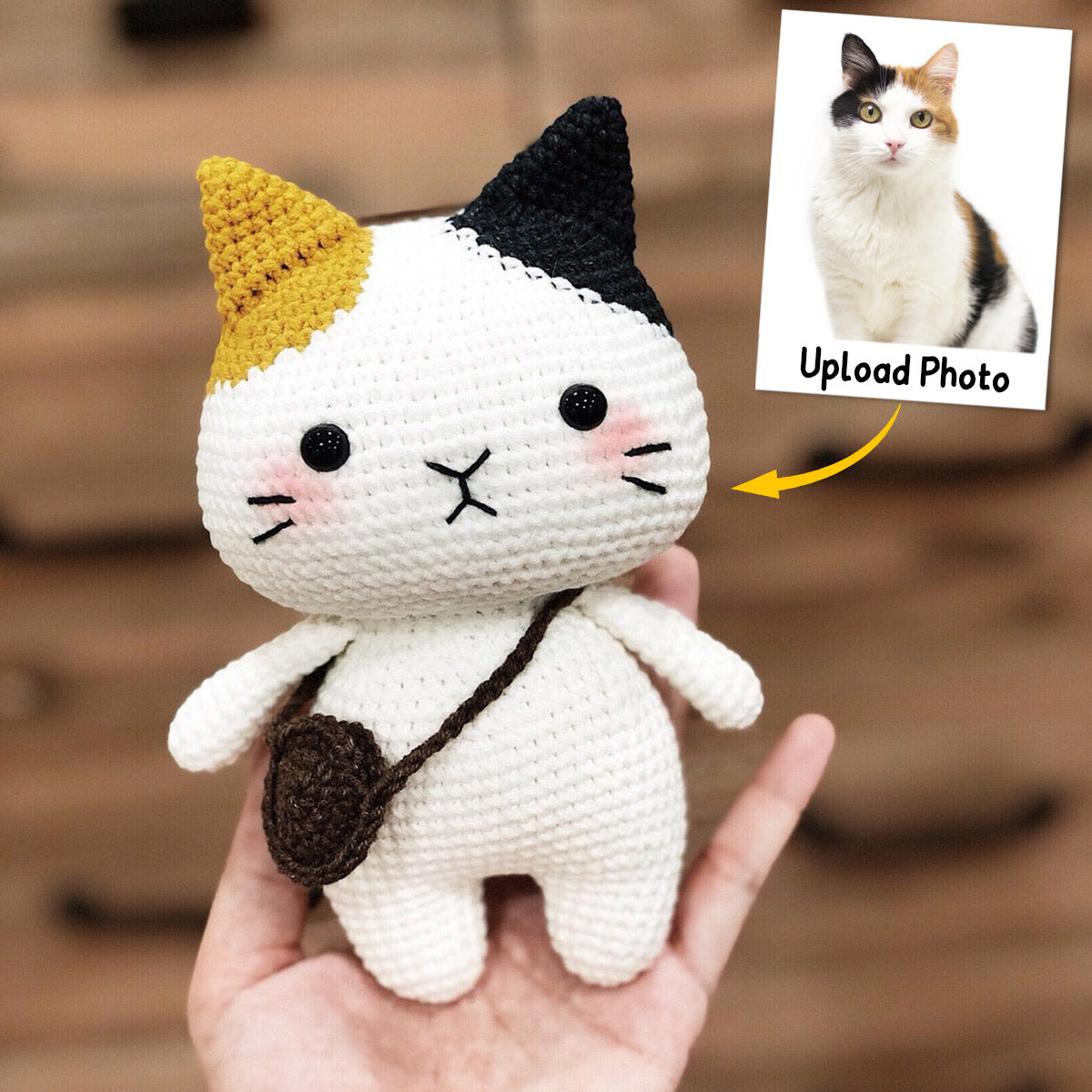 Gehäkelte Amigurumi-Katze – Geschenk für Katzenliebhaber – Personalisierte handgestrickte Puppe