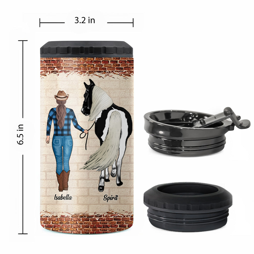Just A Girl Who Loves Horses - Personalized Horse Can Cooler