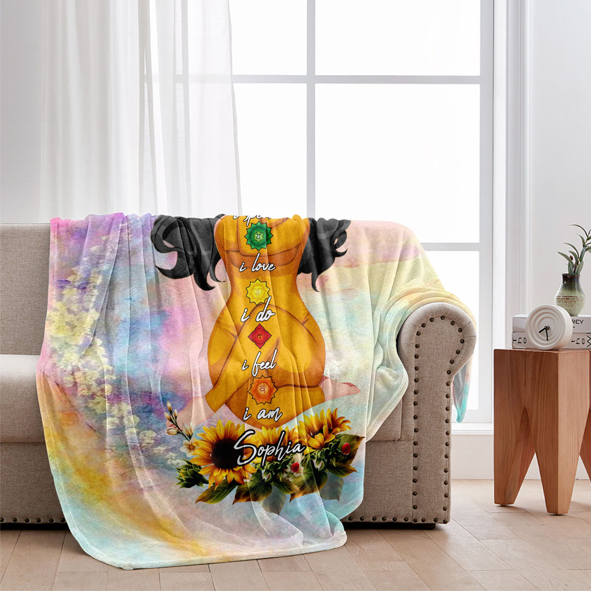 Lâchez prise - Couverture de yoga personnalisée