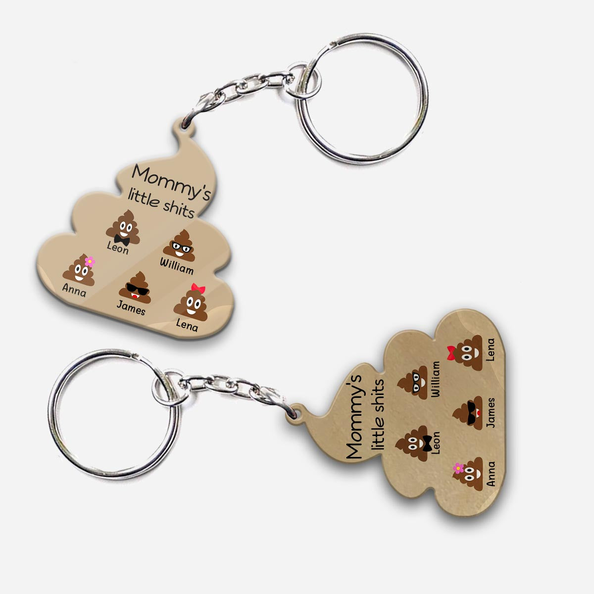 Little Cuties - Gift for dad, grandpa, mom, uncle, aunt, grandma - Personalized Keychain