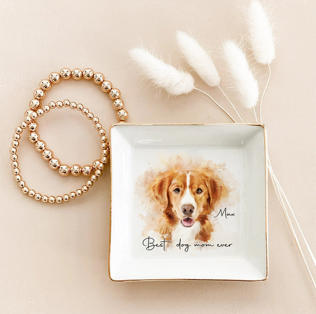 Best Dog Mom / Cat Mom Ever - Gift for dog lovers, cat lover - Personalized Jewelry Dish