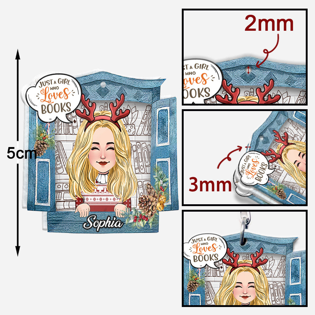 Just A Girl Who Loves Books - Personalized Book One-sided Keychain