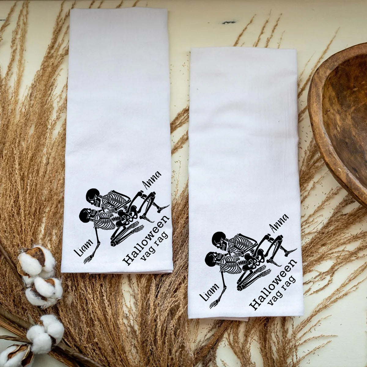 Halloween Rag - Personalized Couple Towel