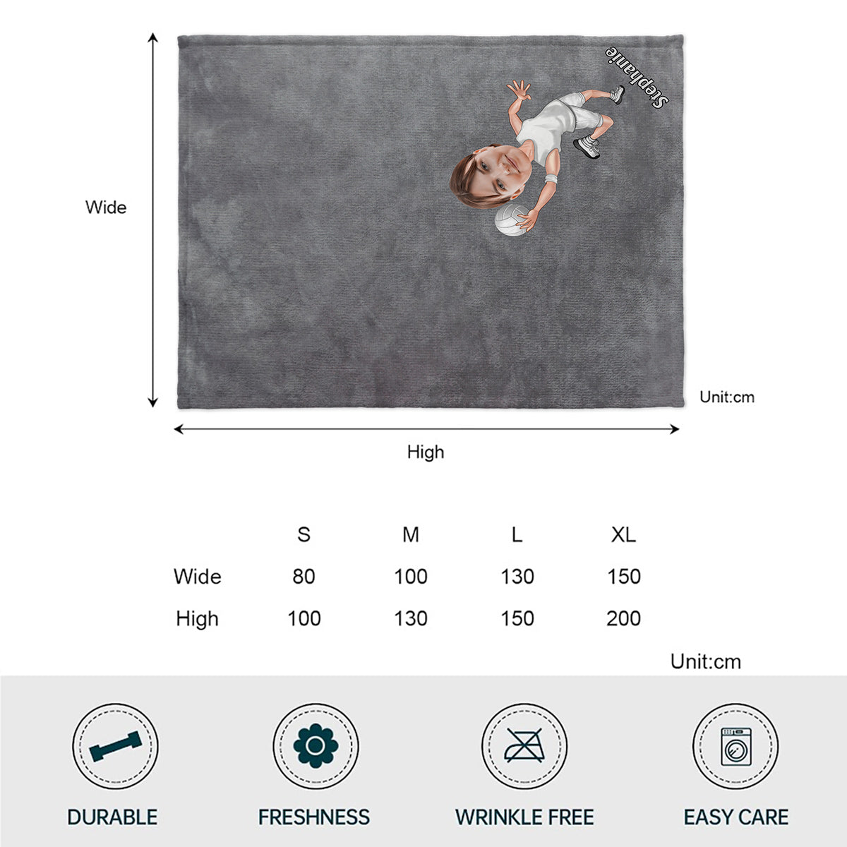 Love Sports - Personalized Volleyball Blanket