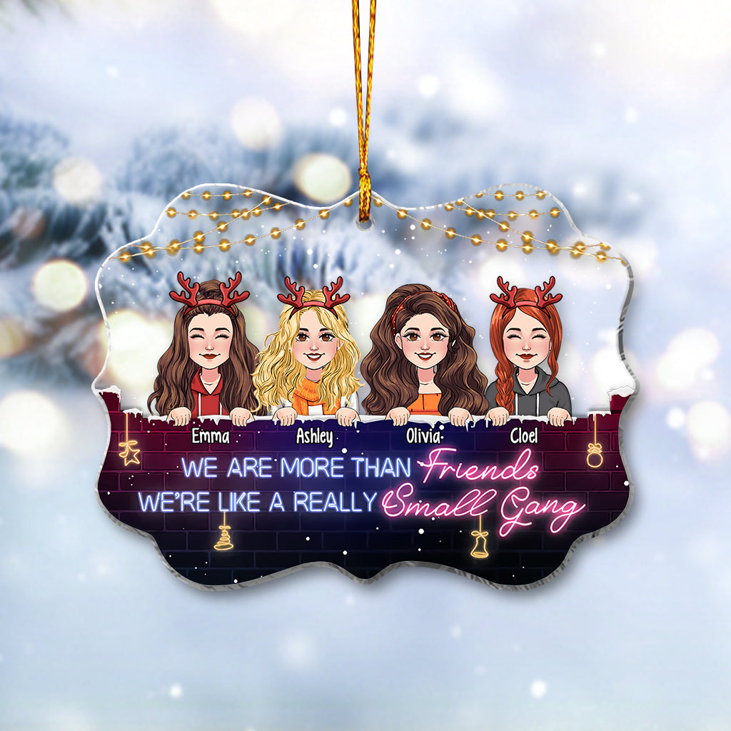 We're Like A Small Gang - Personalized Bestie Transparent Ornament
