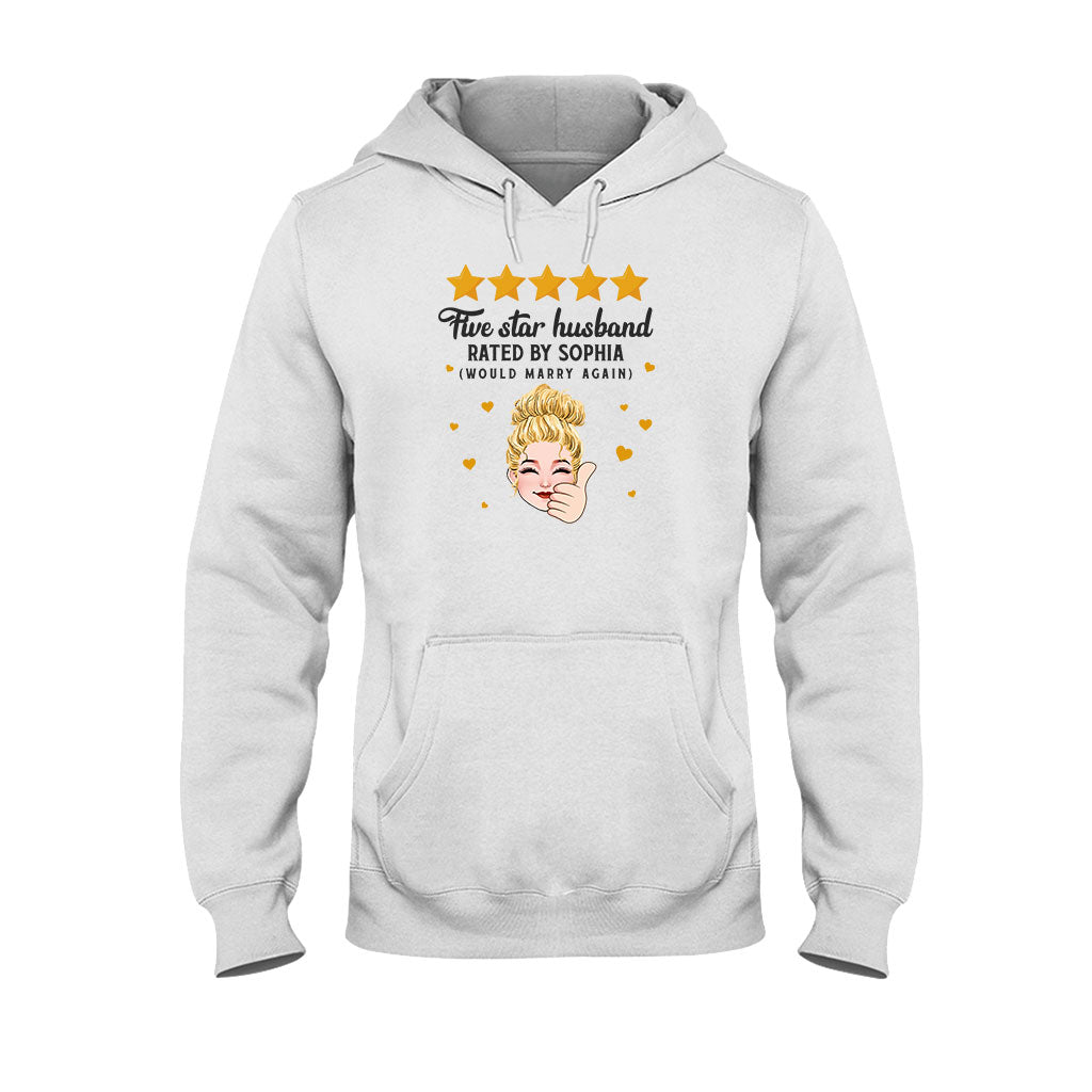 Five Star Husband Wife - Personalized Husband And Wife T-shirt And Hoodie