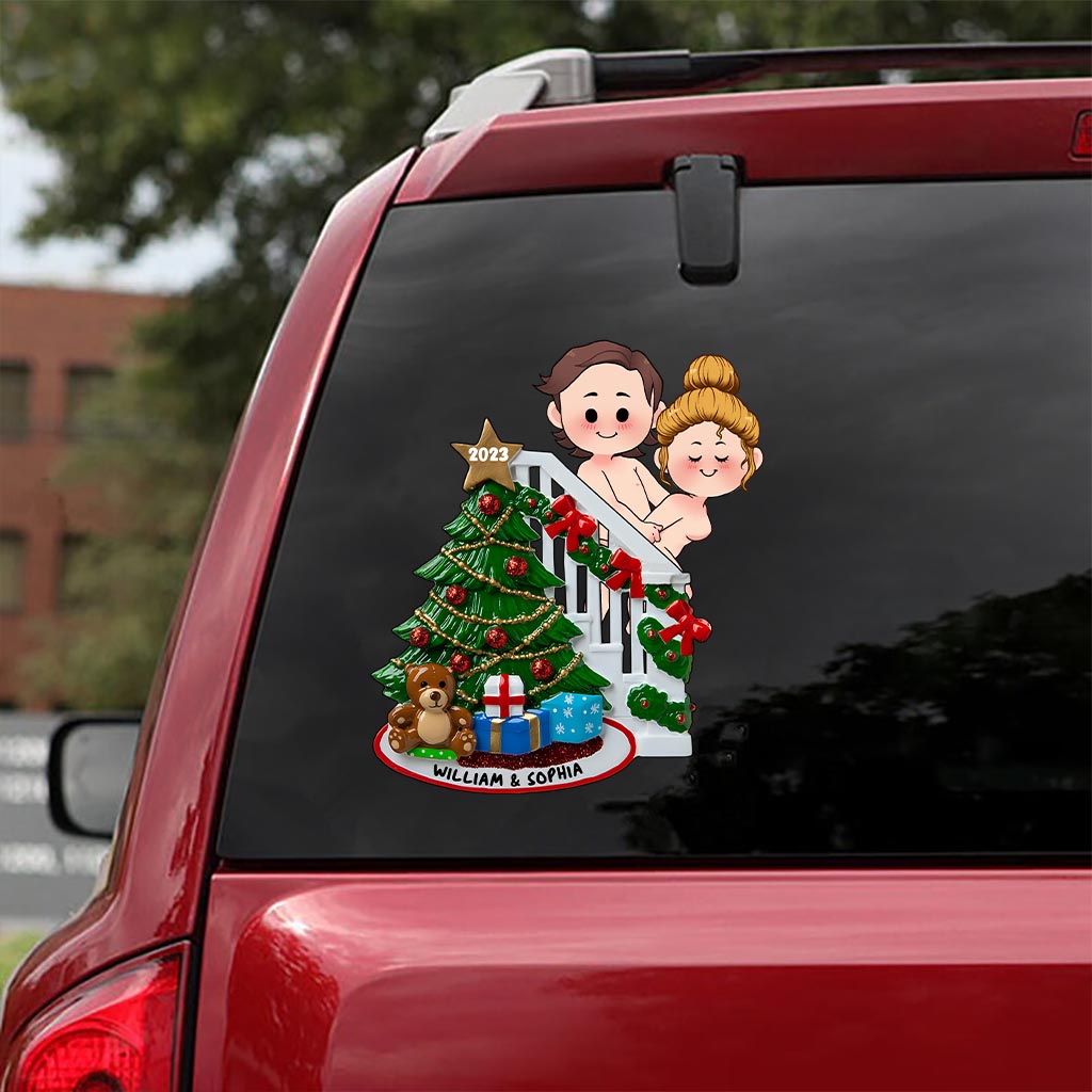 Staircase Naughty Couple - Personalized Couple Decal Die Cut