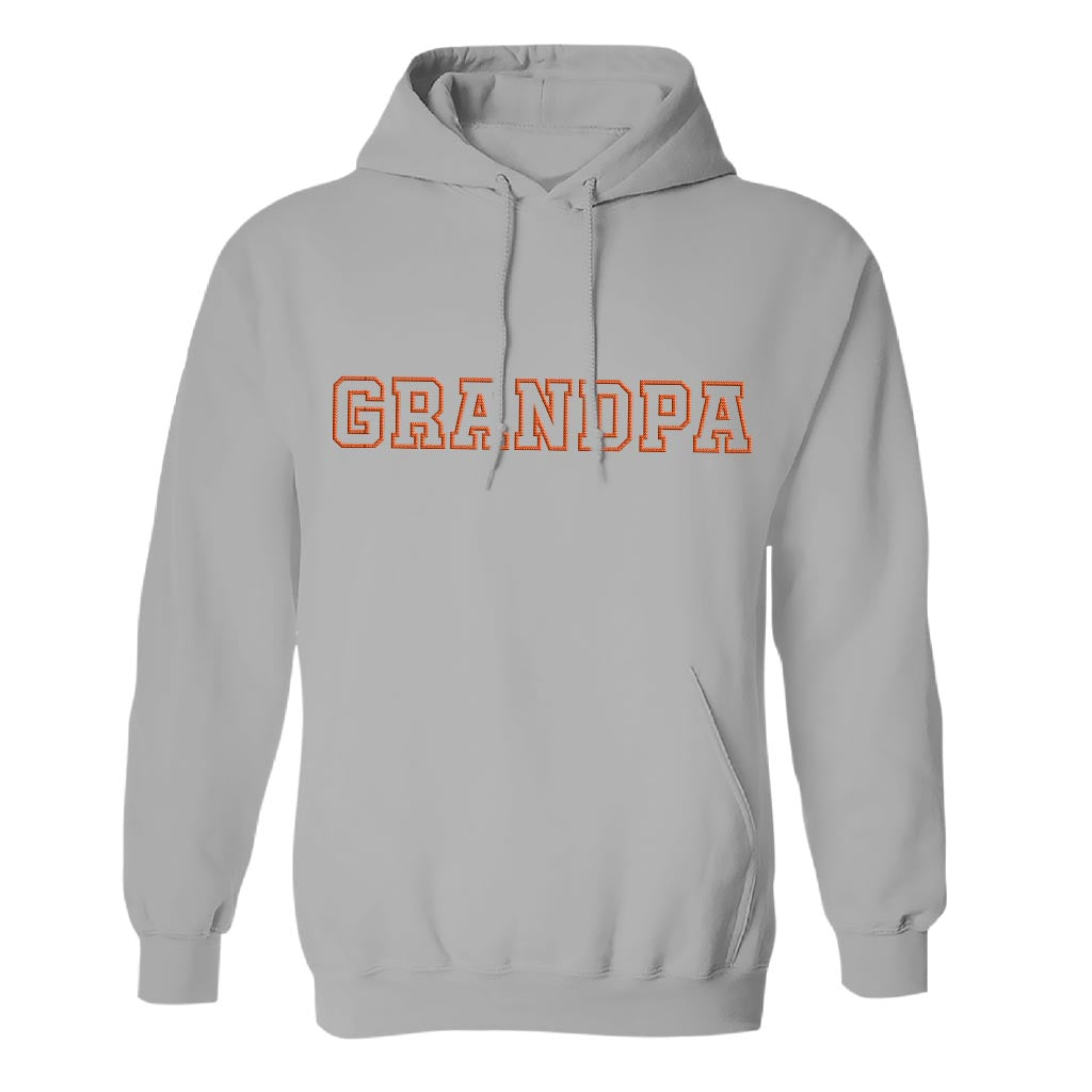 Custom Name - Personalized Grandpa Embroidered Hoodie