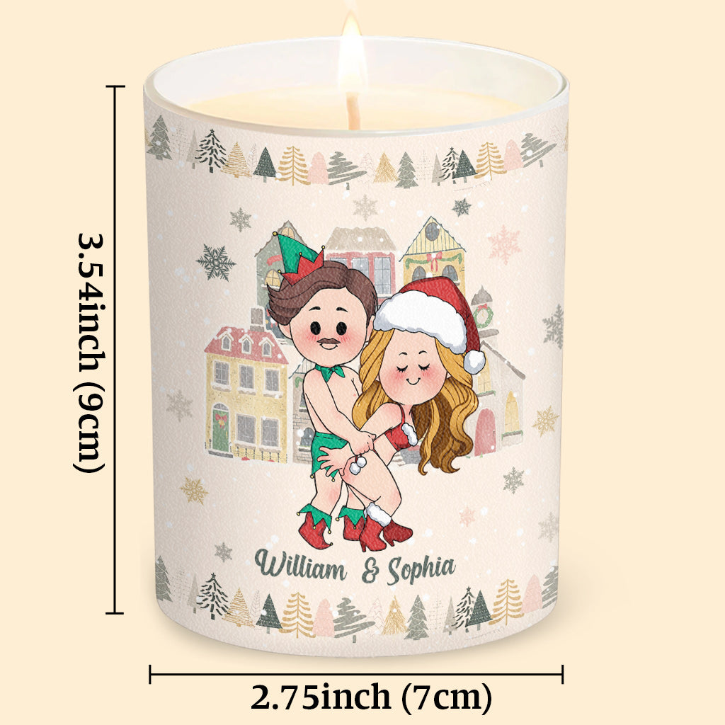 Christmas is Coming to Poundtown - gift for boyfriend, girlfriend, wife, husband - Personalized Candle With Wooden Lid