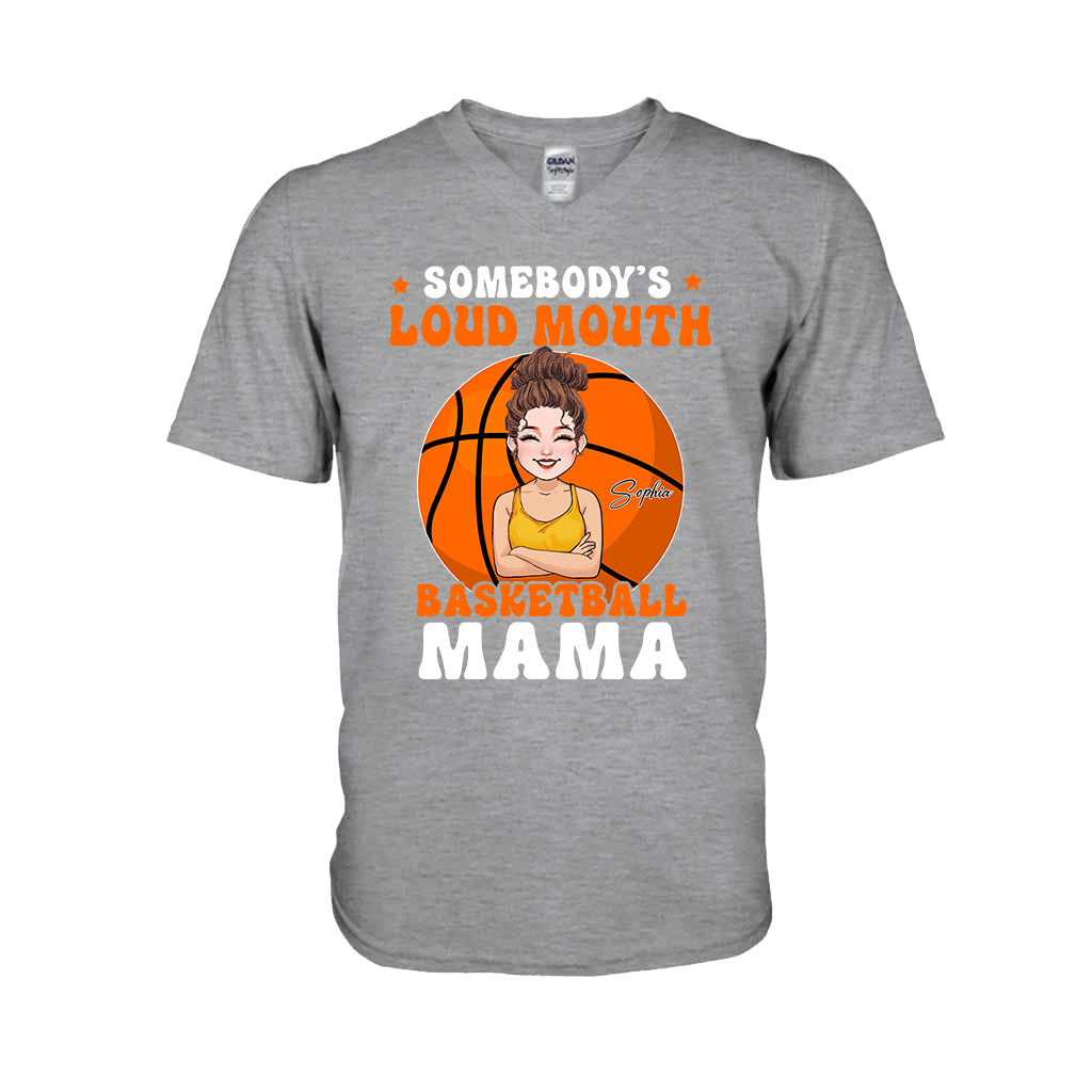 Loud Mouth Basketball Mama - Personalized Basketball T-shirt And Hoodie