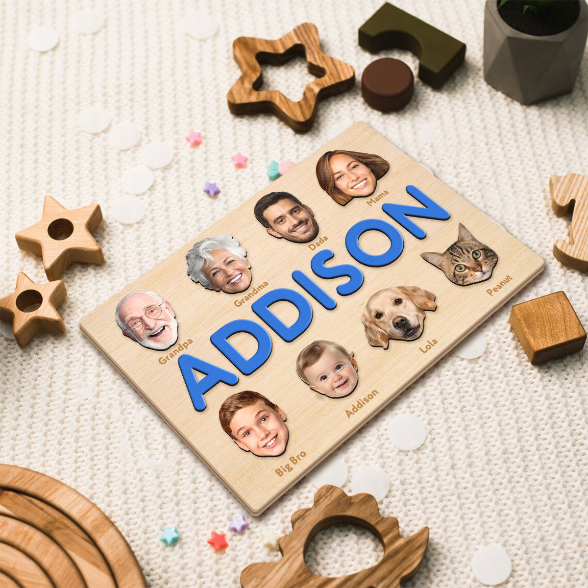 Family Puzzel - Personalized Kid Name Puzzle