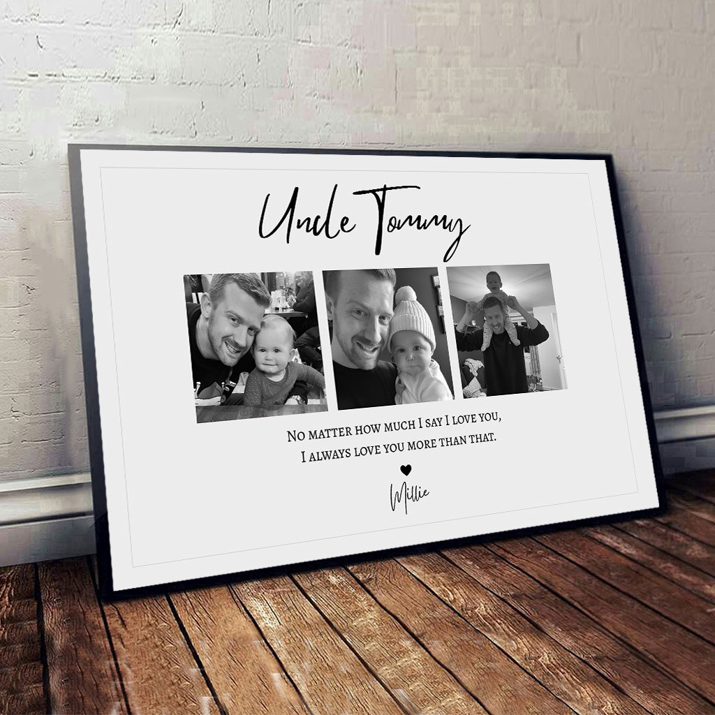 I Love You Uncle - Personalized Uncle Canvas And Poster