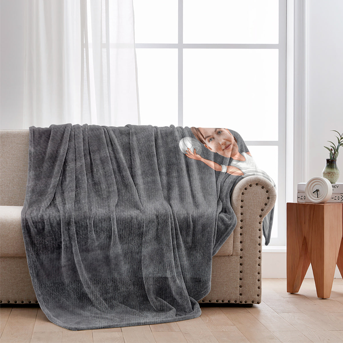 Love Sports - Personalized Volleyball Blanket