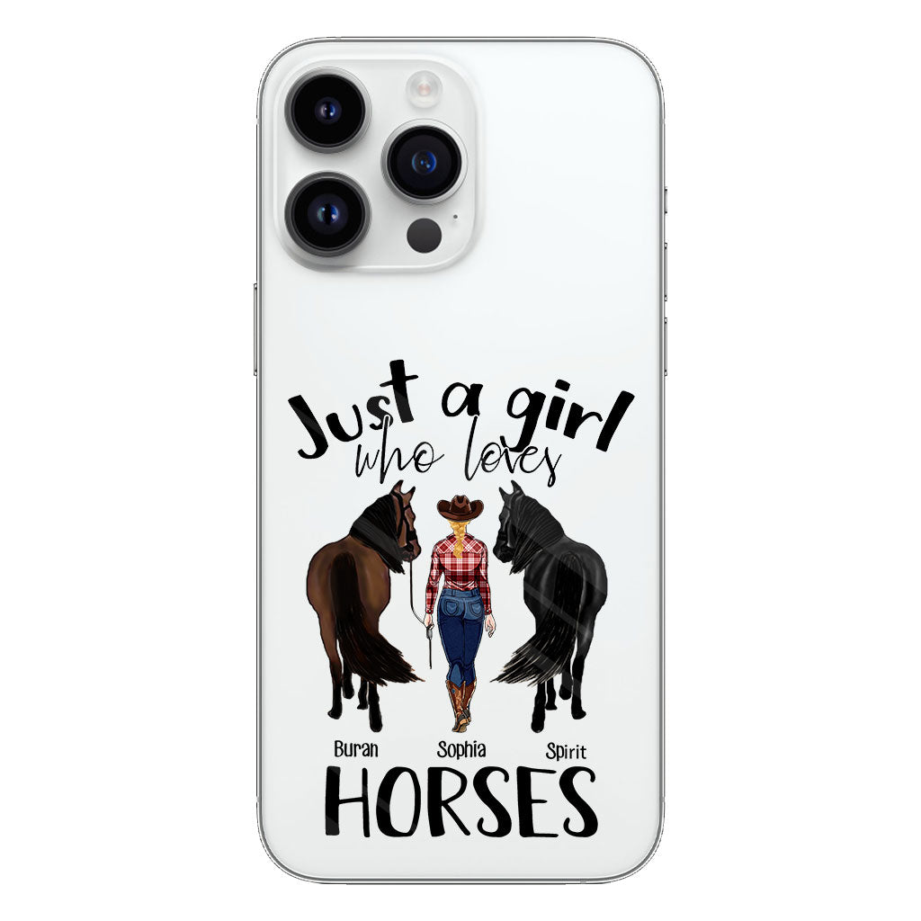 Just A Girl Who Loves Horses - Personalized Horse Clear Phone Case