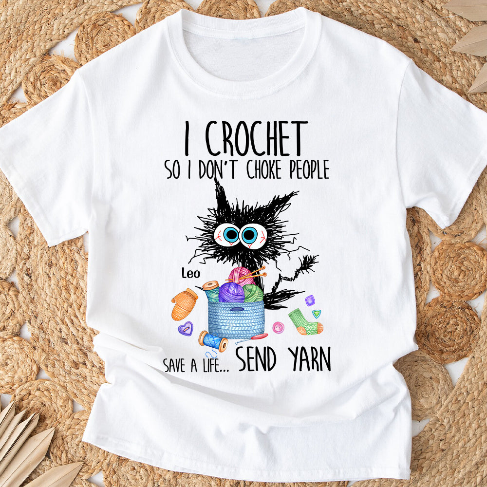 Je fais du crochet pour ne pas étrangler les gens - T-shirt et sweat à capuche personnalisés pour crocheteurs