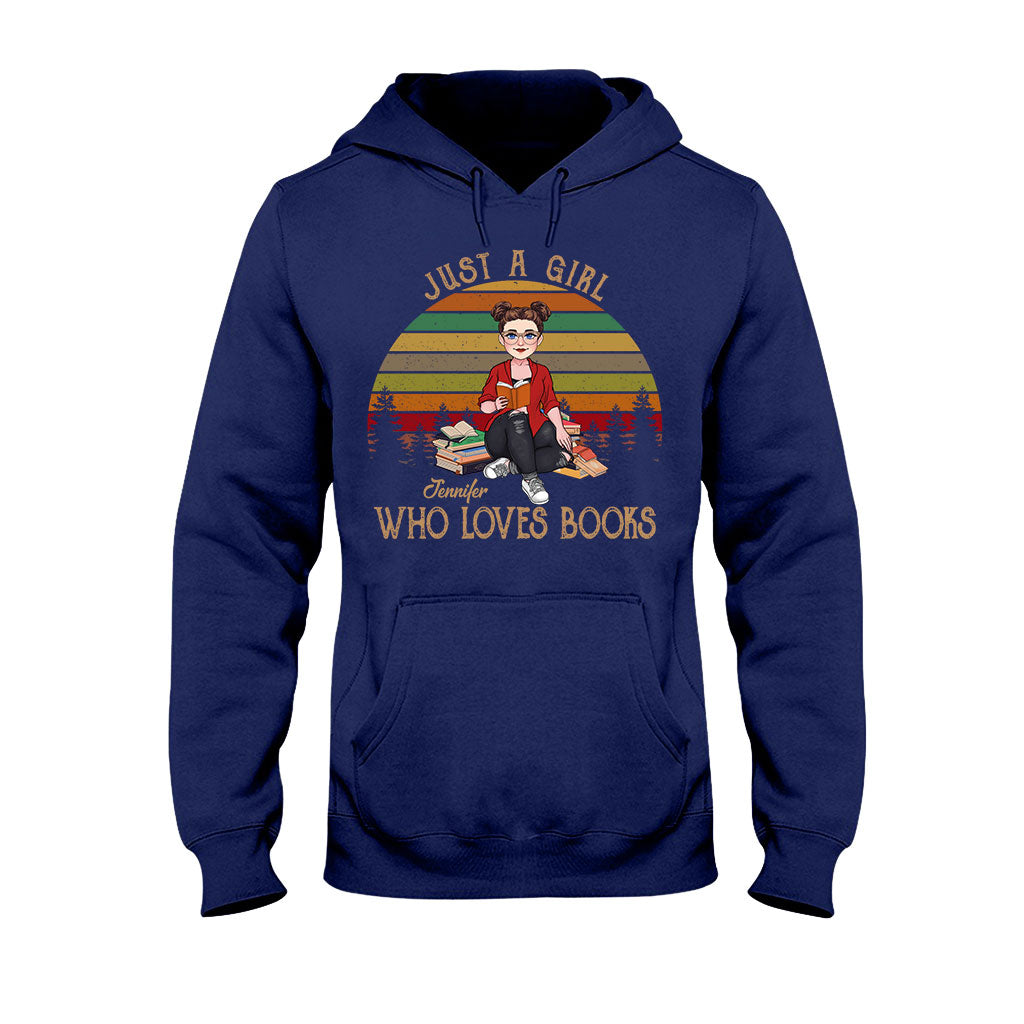 Just A Girl Who Loves Book - Personalized Book T-shirt & Hoodie