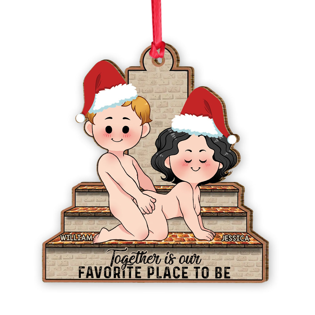 Together Is Our Favorite Place - Personalized Couple Ornament