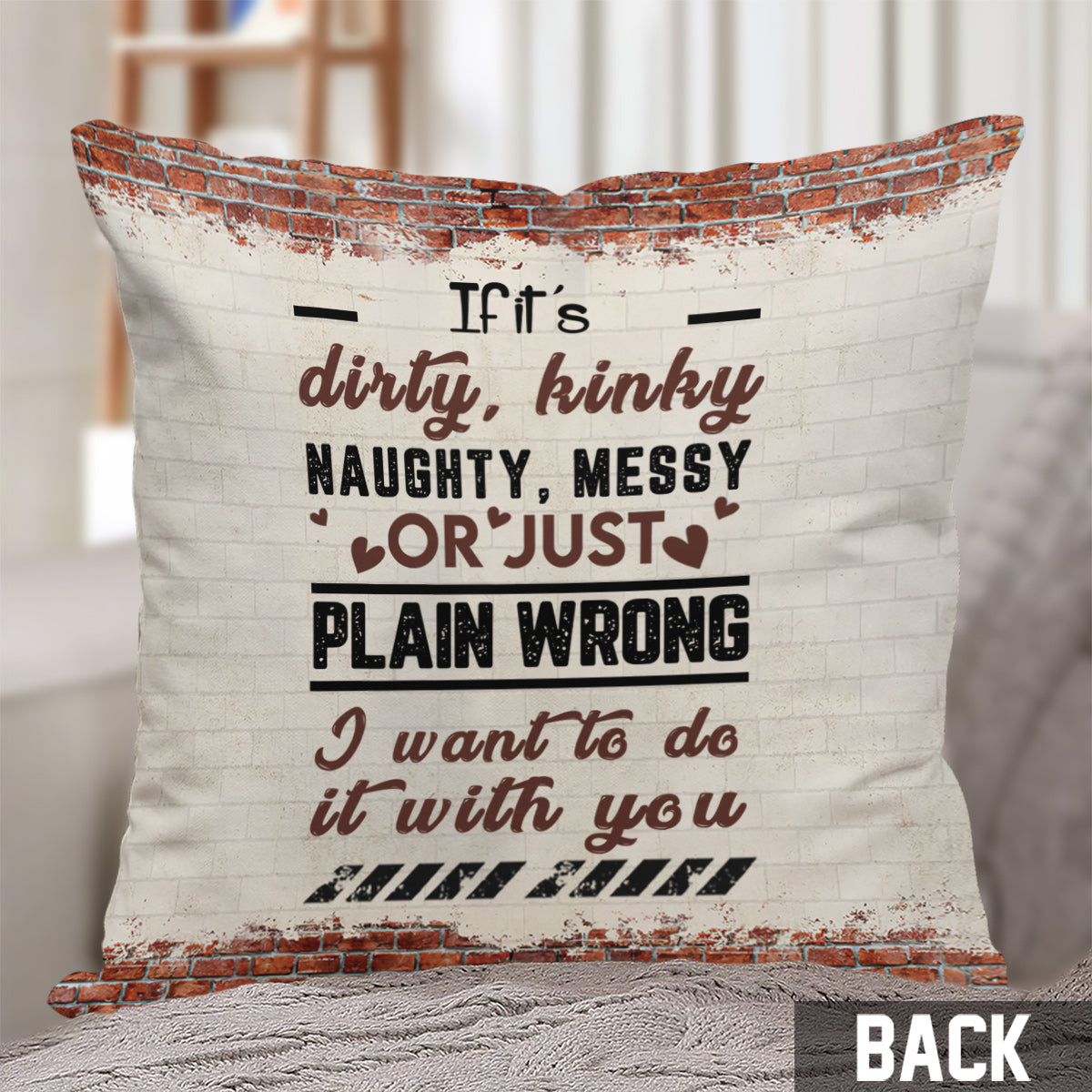 Partner In Crime - Personalized Couple Throw Pillow