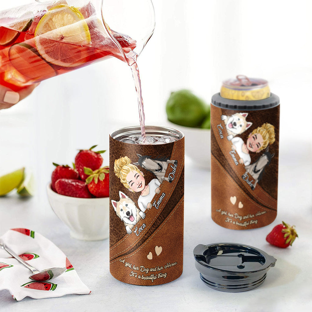 What A Beautiful Thing - Personalized Horse Can Cooler