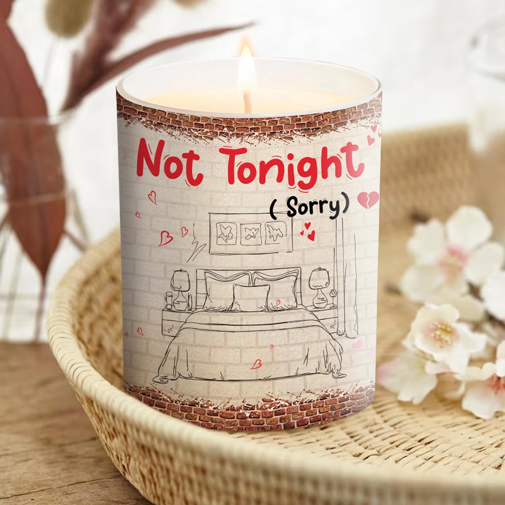 Tonight - Personalized Couple Candle With Wooden Lid