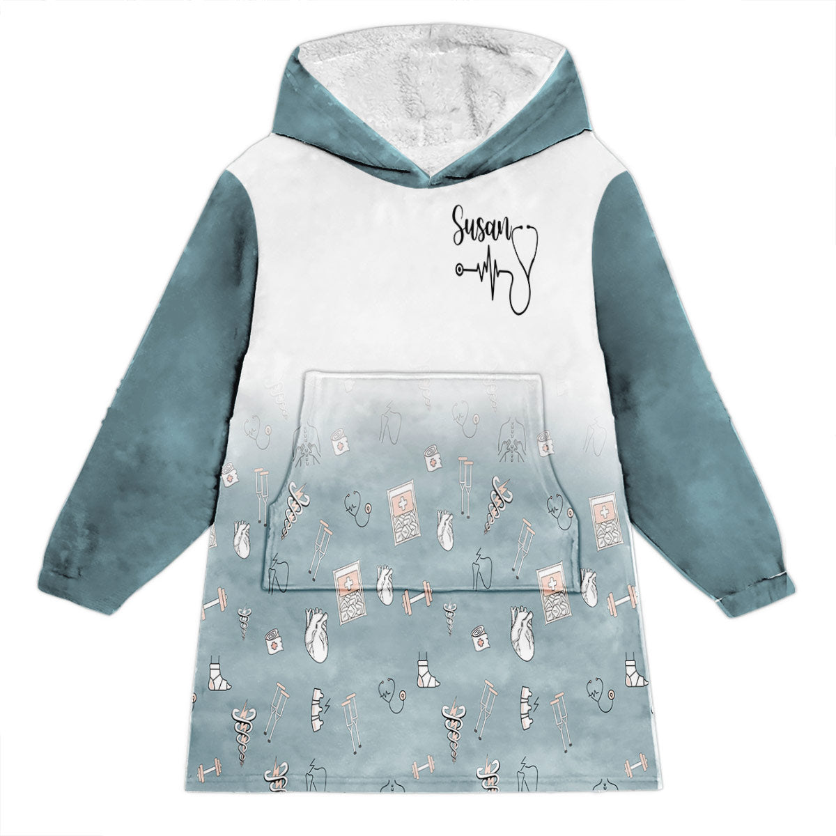 Nurse Jacket - Personalized Nurse Blanket Hoodie