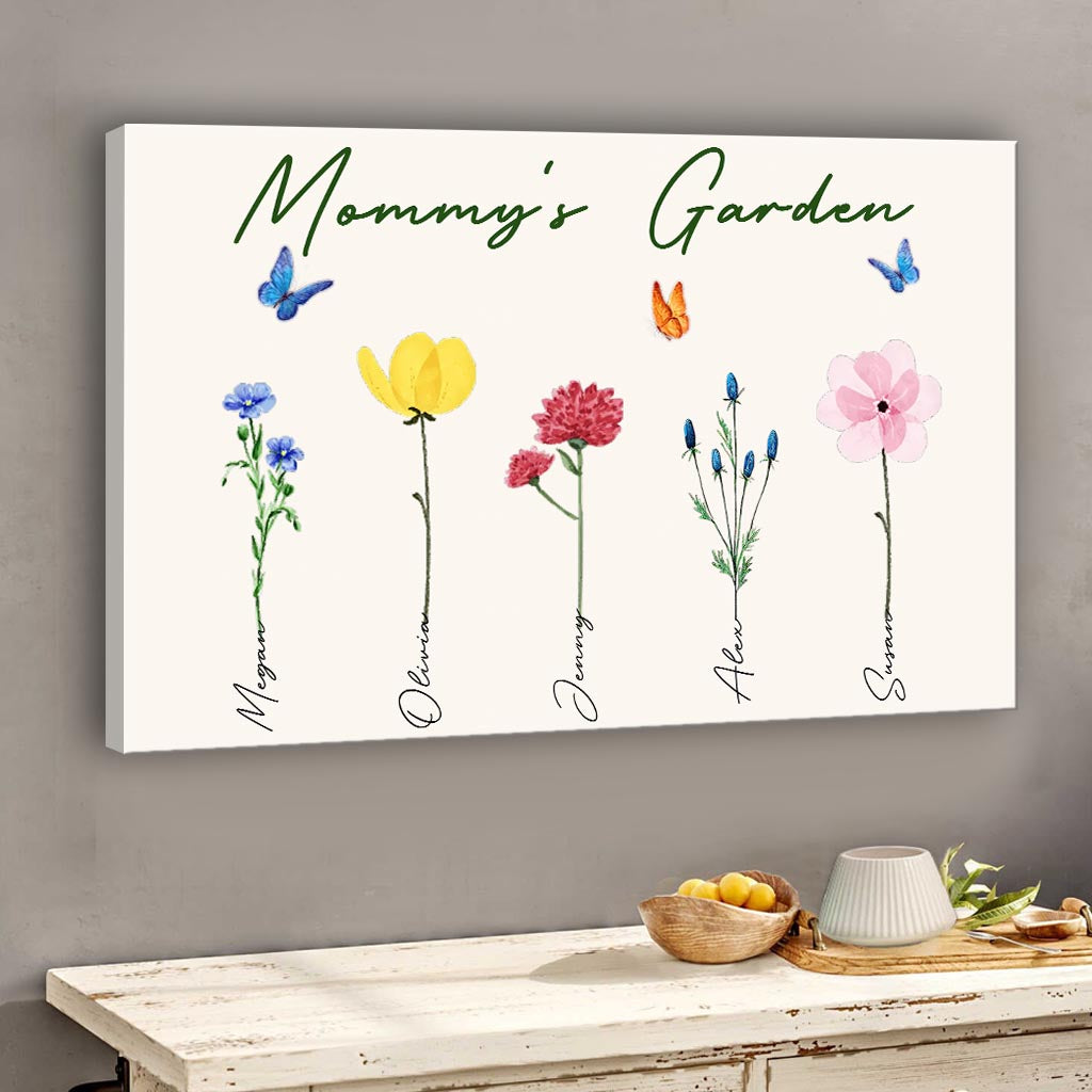Grandma's Garden - Gift for grandma, grandpa, mom, dad - Personalized Canvas And Poster