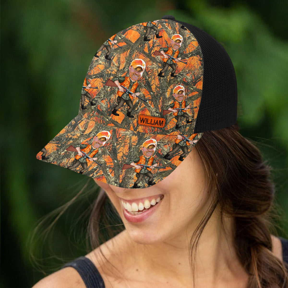 Photo Inserted Hunter - Personalized Hunting Trucker Hat