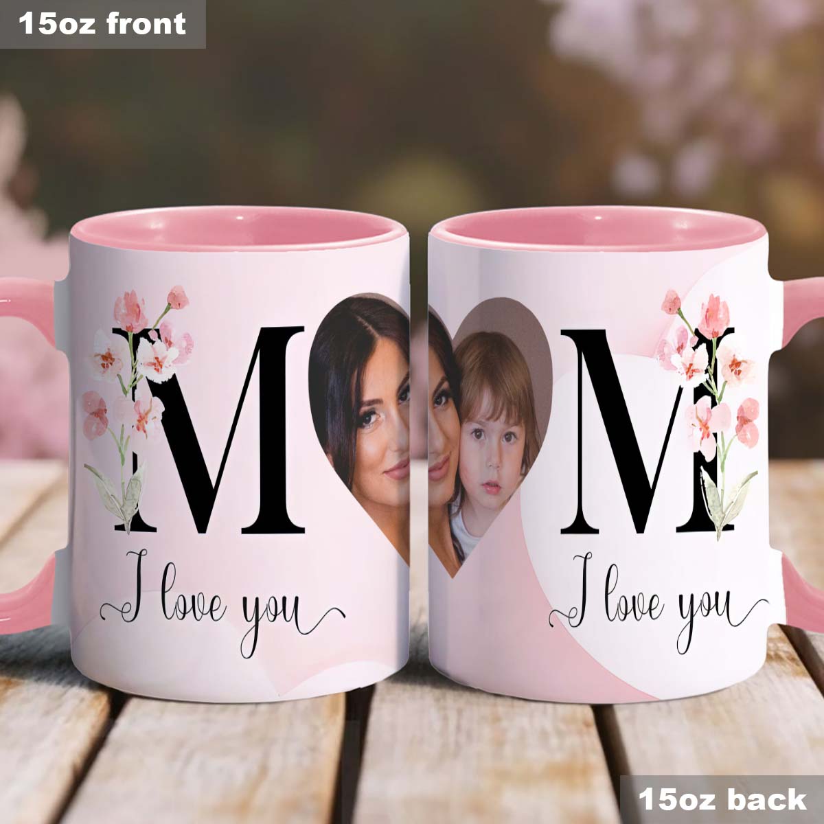 I Love You Mom - Personalized Mother Accent Mug