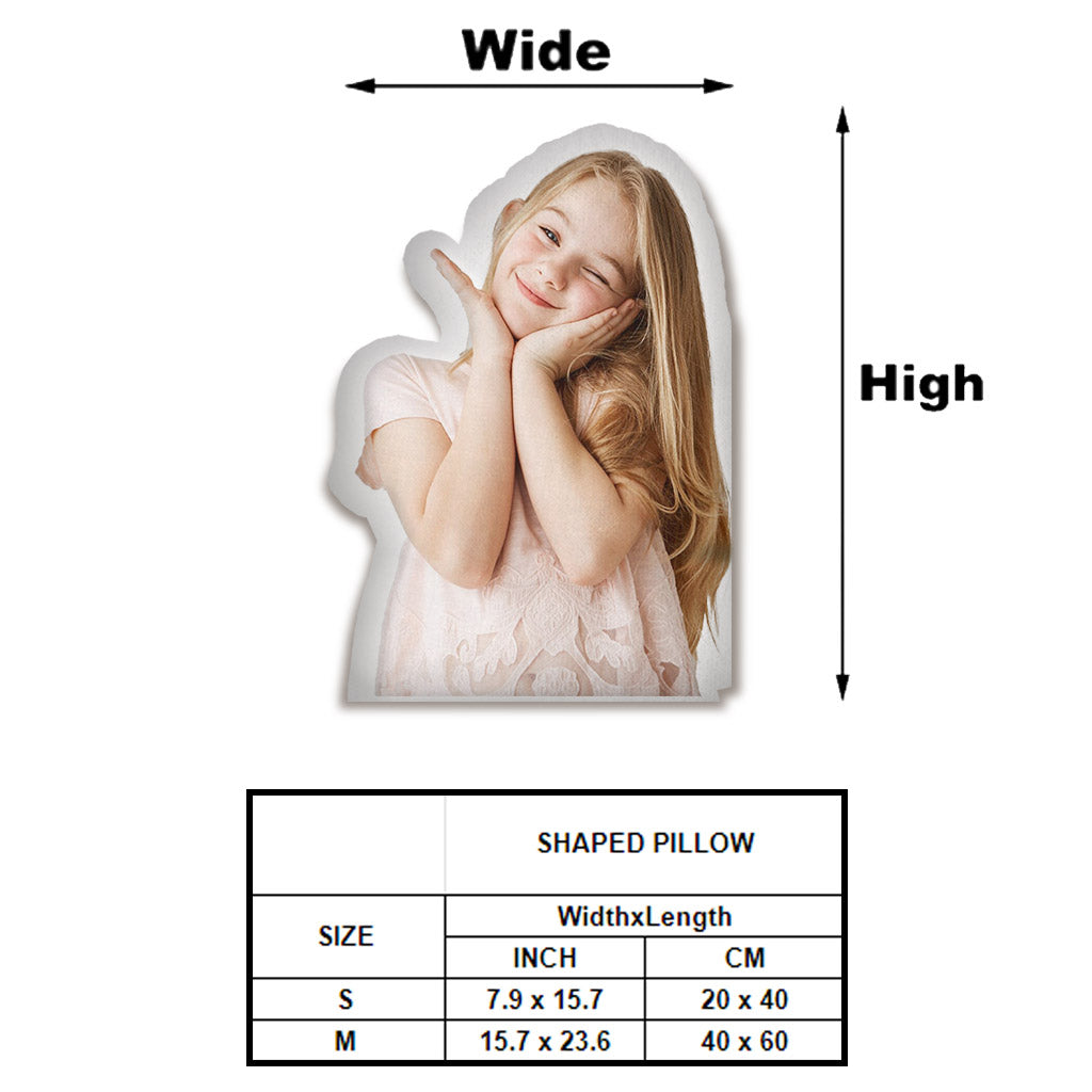 Custom Photo Humanoid - Personalized granddaughter Shaped Pillow